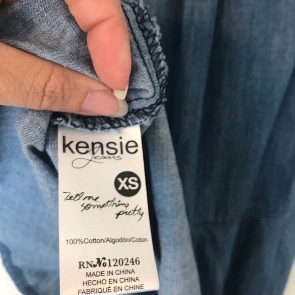 EUC Kensie Peplum Tank Top XS Button Down Collared - Picture 5 of 6